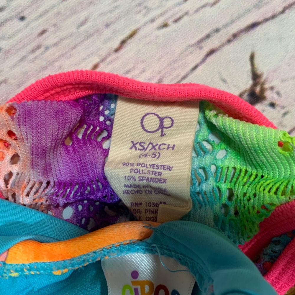 Girls Tie Dye Swimsuit and Cover up - Picture 3 of 5